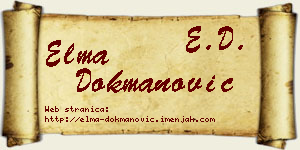 Elma Dokmanović vizit kartica